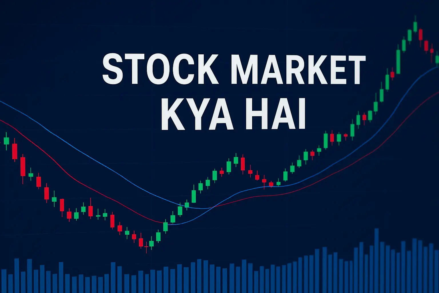 Stock Market Kya Hai 2025–Stock Market Chart with Rising Trend and Candlestick Graph